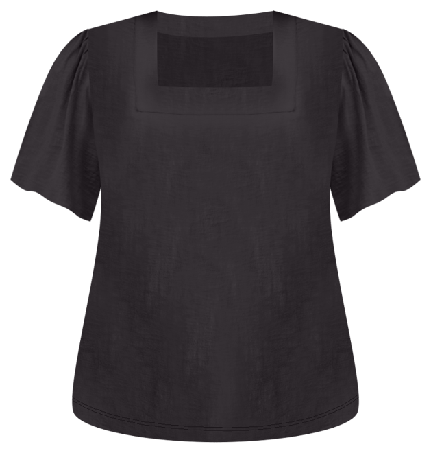 売れ筋商品|||スタイルアンドコー カットソー トップス レディース Plus Size Square-Neck Short-Sleeve Top, Exclusively at Macy's Deep Black Style & Co Plus Size Square-Neck Short-Sleeve Top