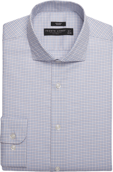 spread collar dress shirt slim fit Slim Fit Blue Stripe Spread Collar Non-Iron Men's Dress Shirt  Wilkes &  Riley, LLC