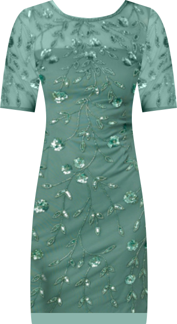 Adrianna Papell Women's 3D Floral Beaded Sheath Dress