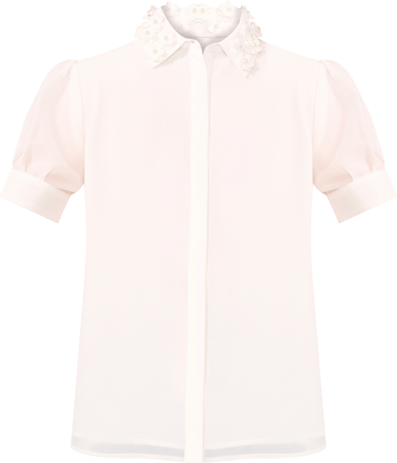 Women's Embellished Puff-Sleeve Shirt