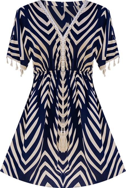 Women's Tropic Oasis Abstract Mini Beach Dress