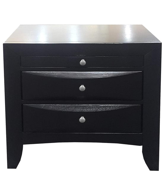 Three Drawer Nightstand – Sleek and Practical Bedroom Storage Piece