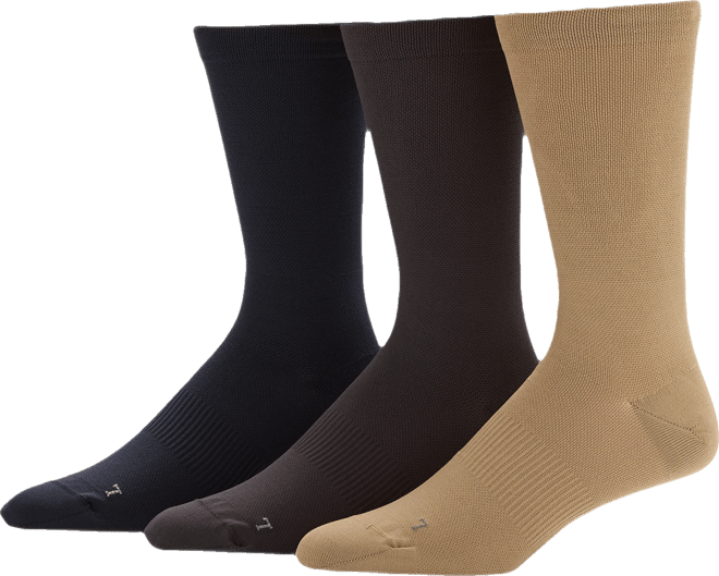 Men's 3-Pack Pique Flat Socks