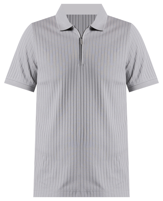 Men's Slim-Fit Ribbed-Knit 1/4-Zip Polo Shirt