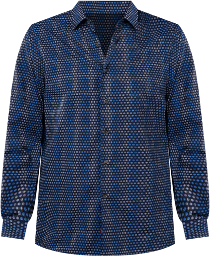 Men's Multicolor Circle Print Shirt