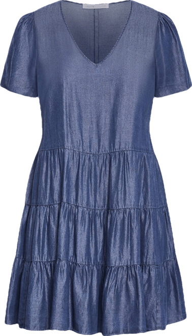 Plus Size Denim Tier Dress