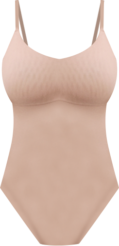 Women's Stay-Put Firm Mesh Thong Bodysuit QF8295