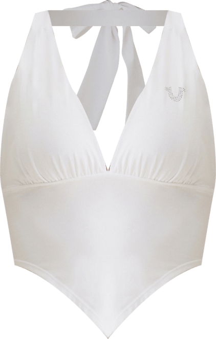 Women's Bandeau Halter Neck Crop Top