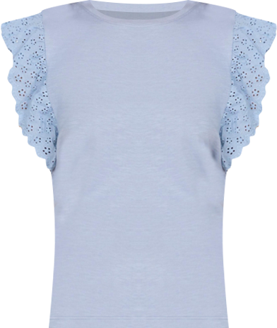 Women's Cotton Eyelet-Lace Trim Tank Top