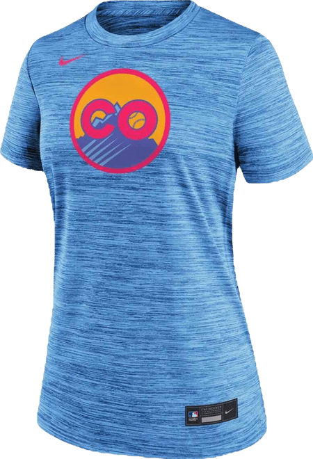 Women's Blue Colorado Rockies 2025 City Connect Authentic Collection Velocity Performance T-Shirt