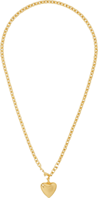 Mini Puffy Heart Pendant Necklace, 18.5" 