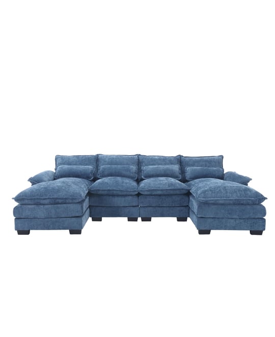 Streamdale Modern Large chenille Fabric U-Shape Sectional Sofa