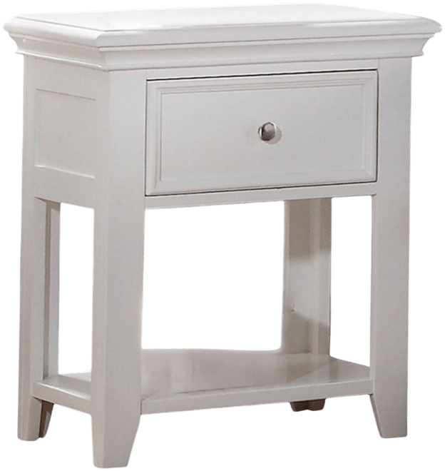 Sleek One Drawer Nightstand with Storage Drawer for Bedroom