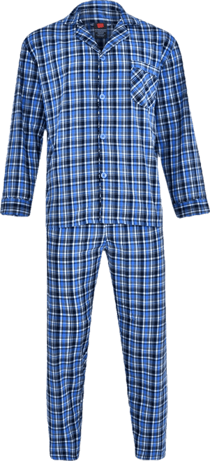 Men's Big and Tall Cvc Broadcloth Pajama Set