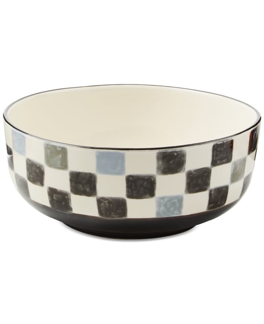 Black Check Serving Bowl, 112-oz.