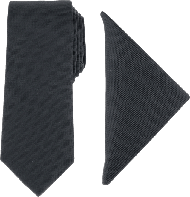 Men's Modern Textured Tie & Pocket Square Set, Created for Macy's