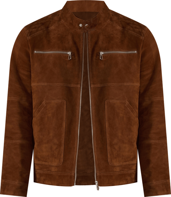 Men's Suede Motorcycle Jacket, Created for Macy's