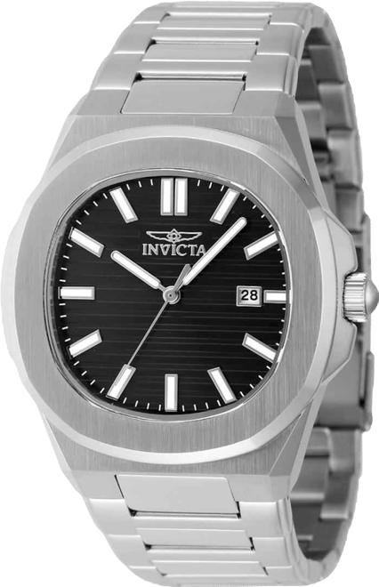 Men's 48319 Speedway Quartz 3 Hand Black Dial Watch