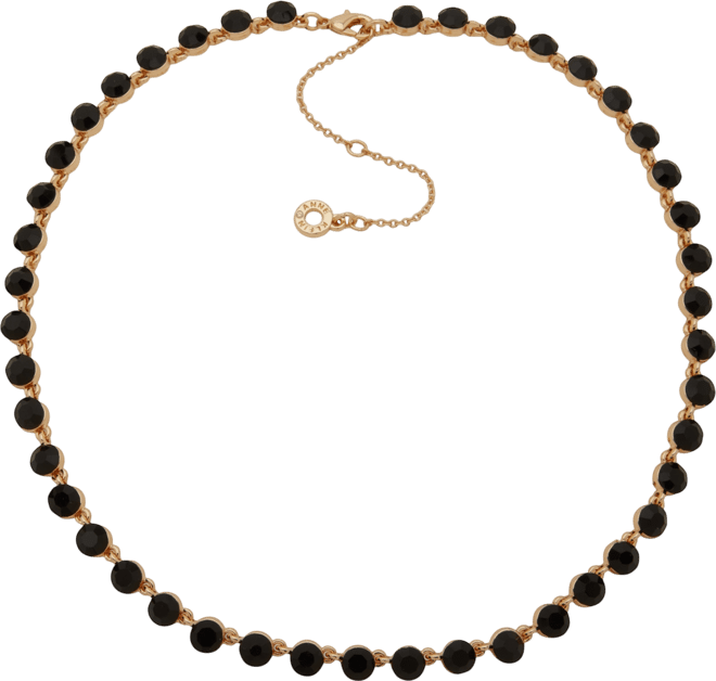 Gold-Tone Floating Color Stone Collar Necklace, 16" + 3" extender