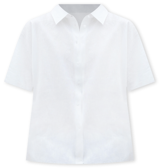Women's Short Sleeve Linen-Blend Shirt