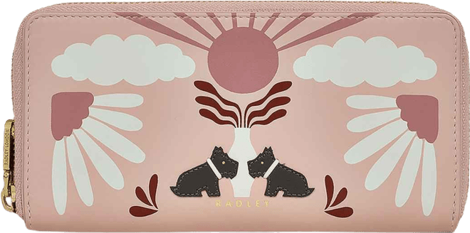 Rising Sun Zip Around Wallet