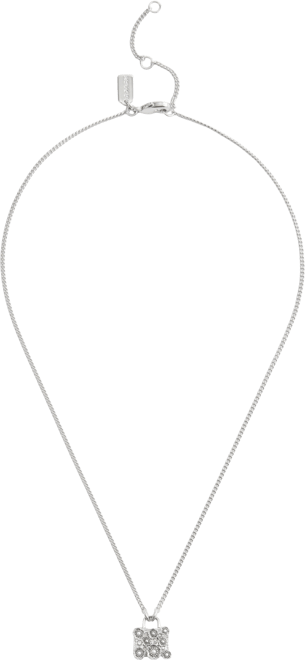 Faux Cultivated Pearl Signature Tea Rose Handbag Pendant Necklace