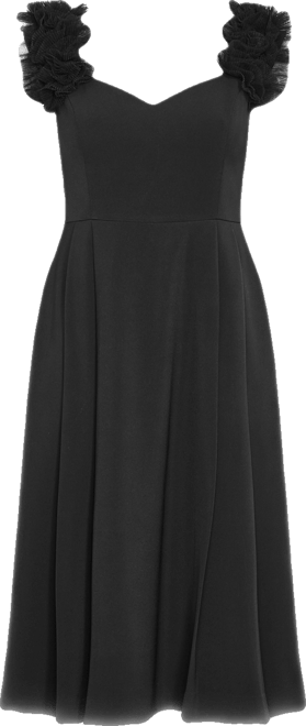 Plus Size Roselyn Ruffle Tulle Midi Dress