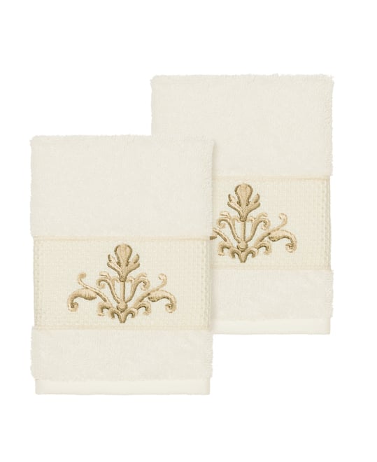 Scarlet 2-Pc. Embellished Washcloth Set