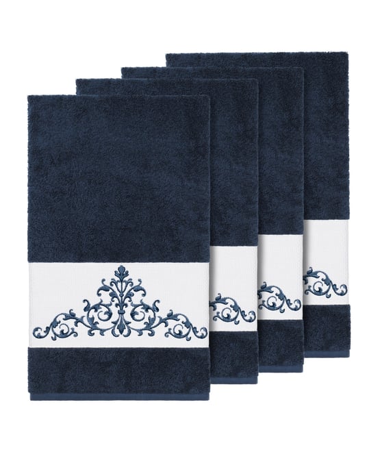 Turkish Cotton Scarlet 4-Pc. Embellished Bath Towel Set