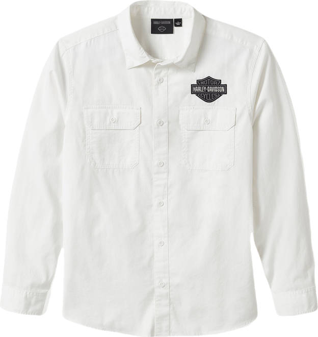 Men's Bar & Shield Solid Long Sleeve Shirt
