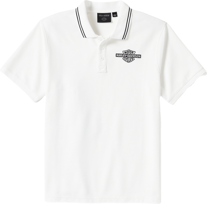 Bar & Shield Solid Pique Polo
