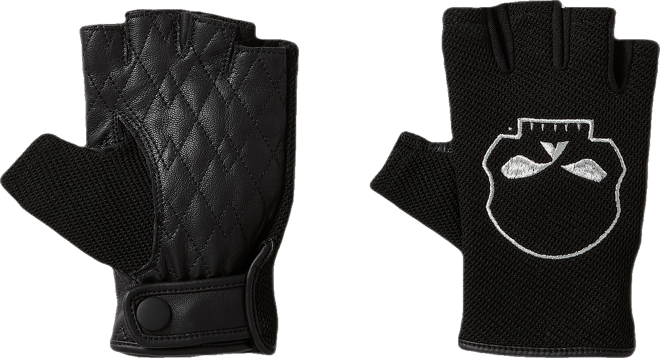 Willie G Skull Graphic Mesh Fingerless Riding Gloves