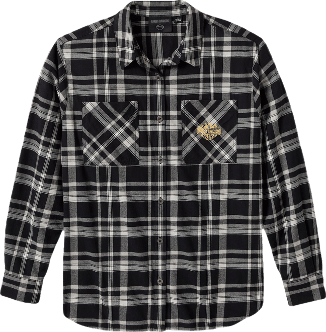 Patch Woven Long Sleeve Shirt