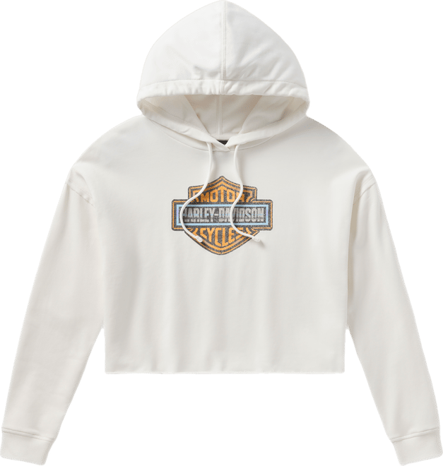 Women's Chrome Evo Bar & Shield Cropped Pull Over Hoodie