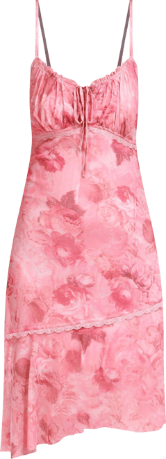 Madden Girl Juniors Sleeveless Asymmetrical Floral Dress