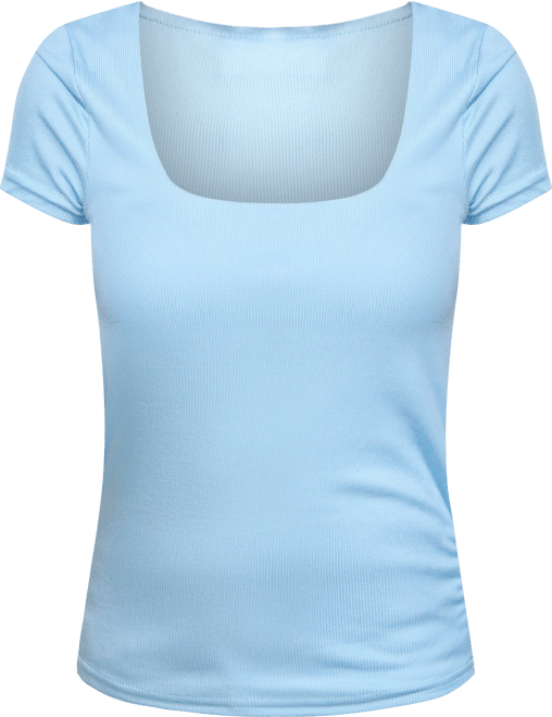 Jolie & Joy Juniors Short Sleeve Solid Ruched Top