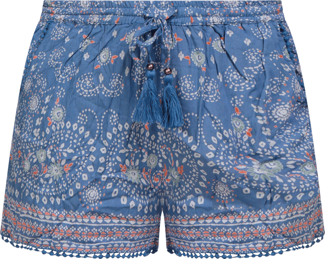Angie Juniors Border Print Drawstring Shorts