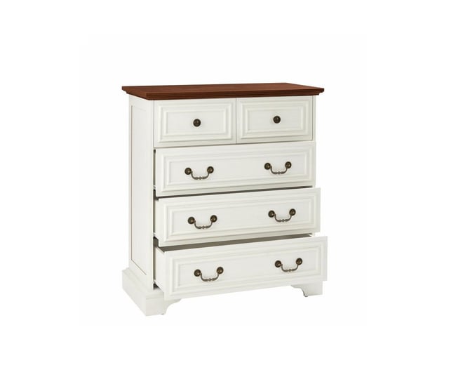 Modern White 5 Drawer Dresser Bathrooom Cabinet Ample Storage Wide Chest of Drawers