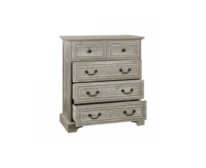 Modern White 5 Drawer Dresser Bathrooom Cabinet Ample Storage Wide Chest of Drawers