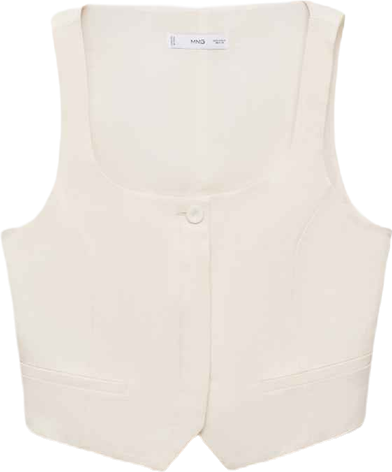Women's Linen Blend Suit Vest