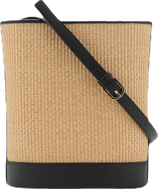 Women's Medium Raffia-Effect Bucket Bag