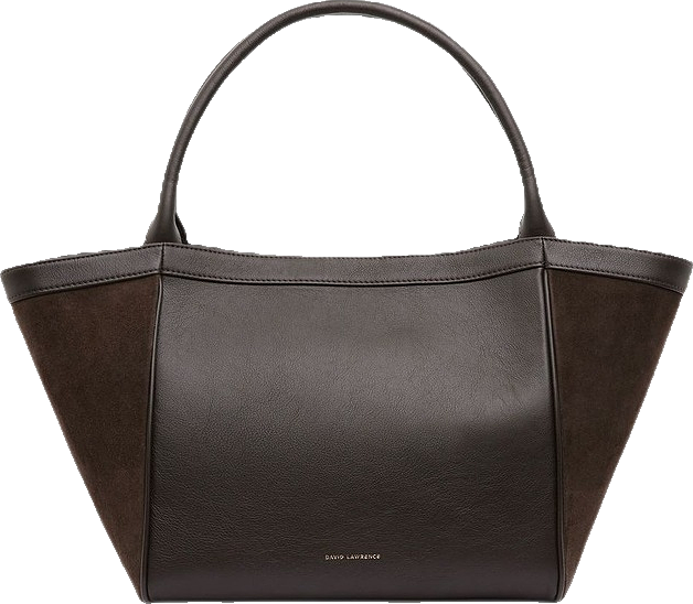 Jame Suede Leather Tote Bag in Brown