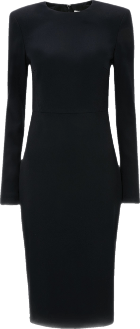 Long Sleeve T-Shirt Fitted Dress In Navy