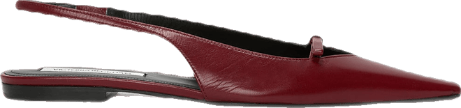 Sloan Slingback In Burgundy Smooth Leather