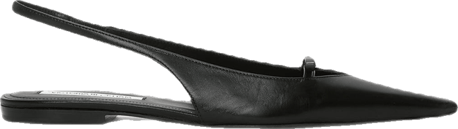 Sloan Slingback In Black Smooth Leather