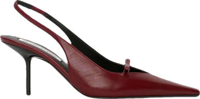 Sloan Stiletto Slingback In Burgundy Smooth Leather