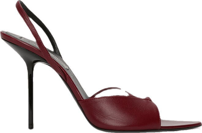 Harlow Stiletto Sandal In Burgundy Smooth Leather