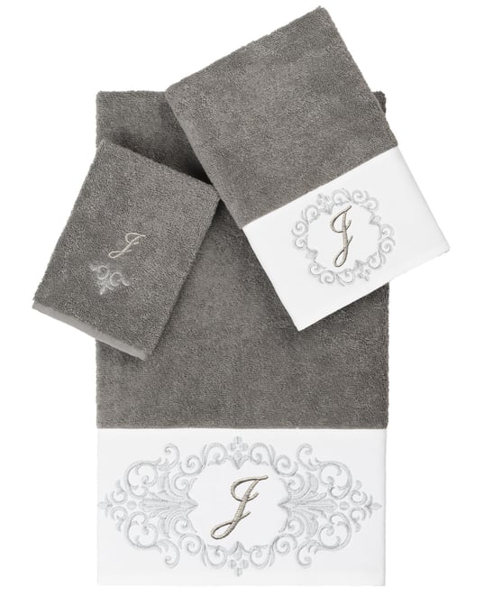 Turkish Cotton Monica Embellished Towel 3 Piece Set