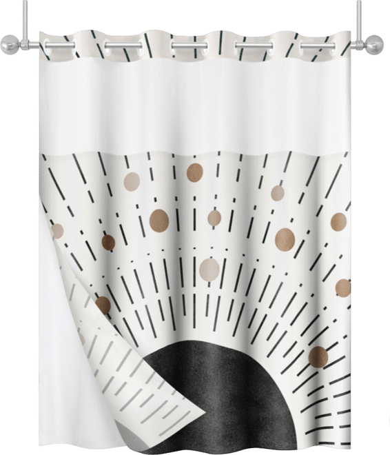 72x75 Hookless Shower Curtain