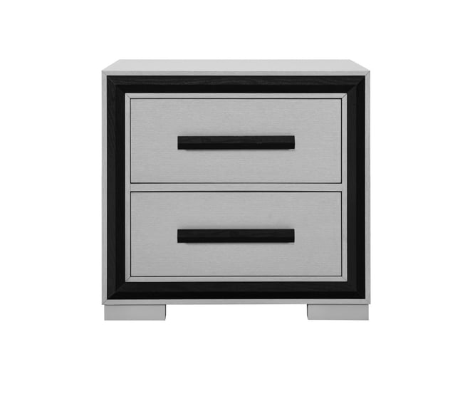 2-Drawer Nightstand – Modern Bedside Table with Storage